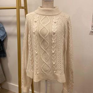 J. Crew Ivory Sweater.  Large.  Gently Used.